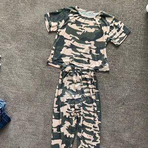 shein girls matching pajama set